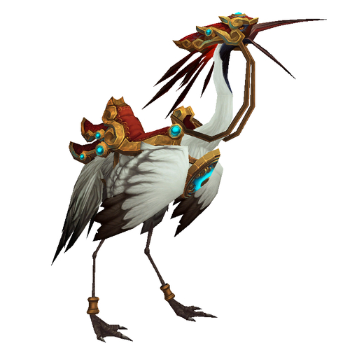 Albino Riding Crane