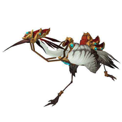 Albino Riding Crane