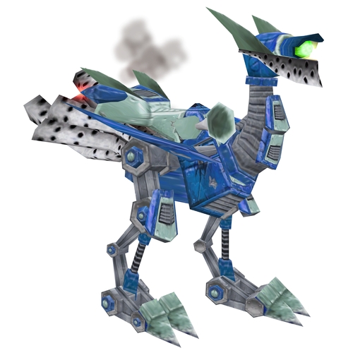 Blue Battlestrider With Green Lamp