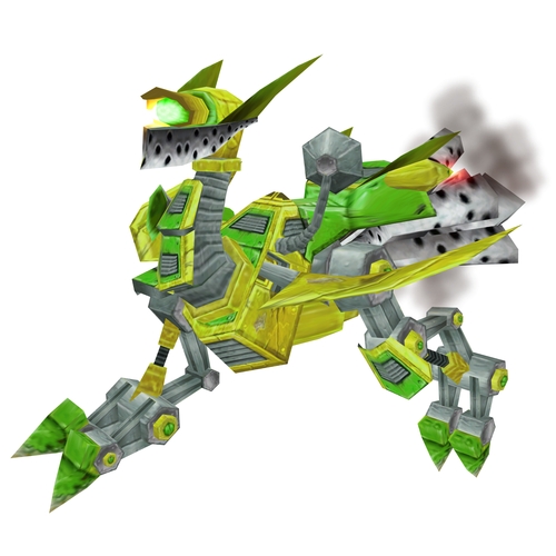 Green and Yellow Battlestrider With Green Lamp