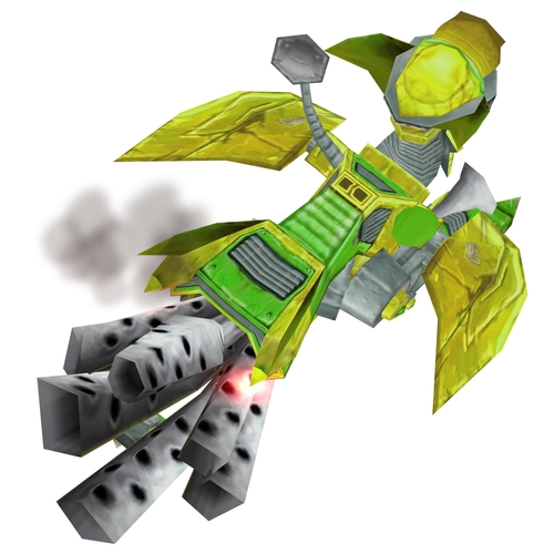 Green and Yellow Battlestrider With Green Lamp