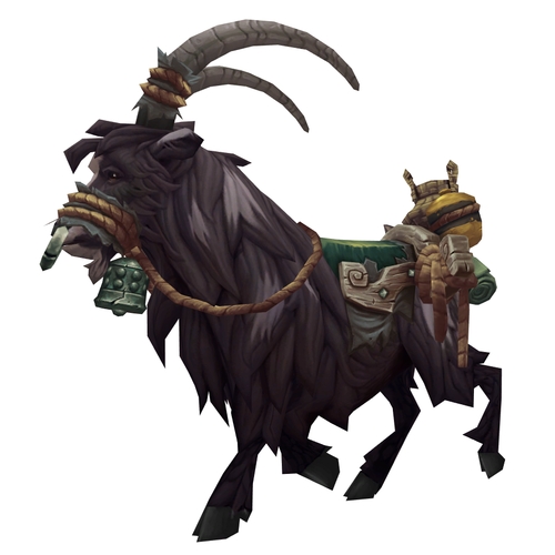Spotted Black Riding Goat