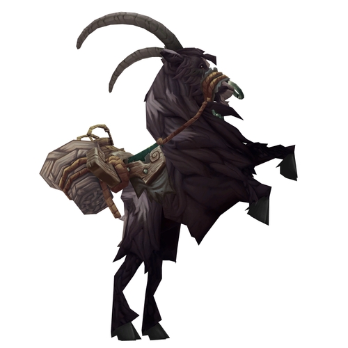 Spotted Black Riding Goat