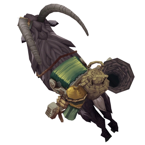 Spotted Black Riding Goat