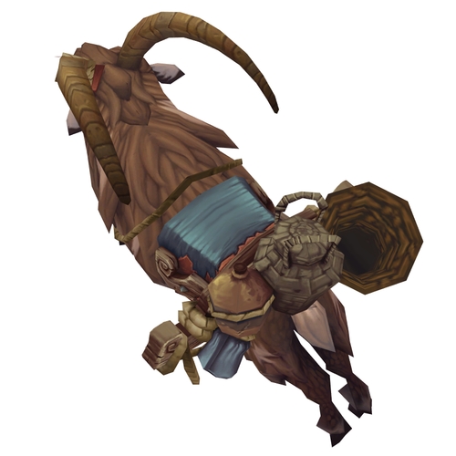 Spotted Brown Riding Goat