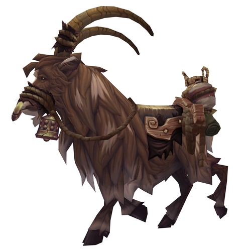 Spotted Brown Riding Goat
