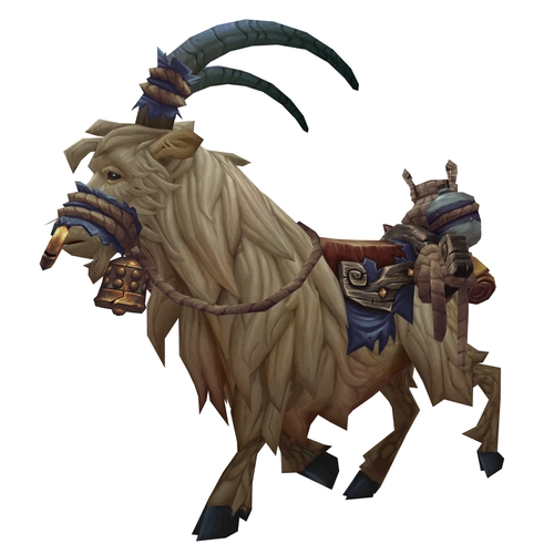 White Riding Goat