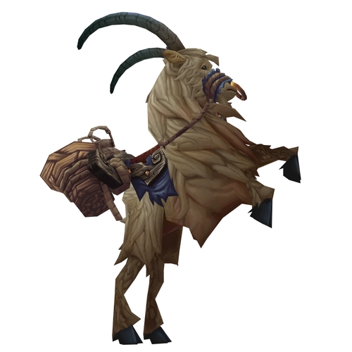 White Riding Goat
