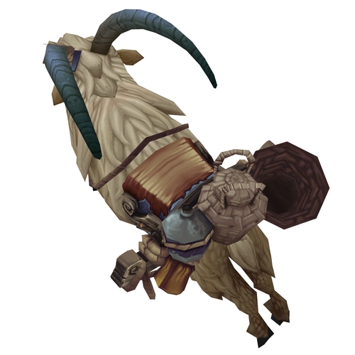 White Riding Goat