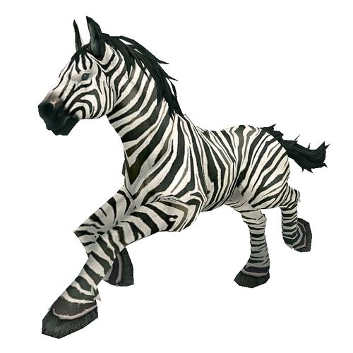 Unsaddled Striped Horse