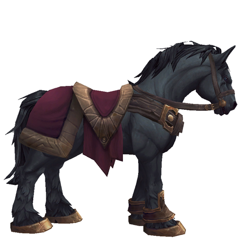 Black Horse w/ Burgundy Saddle