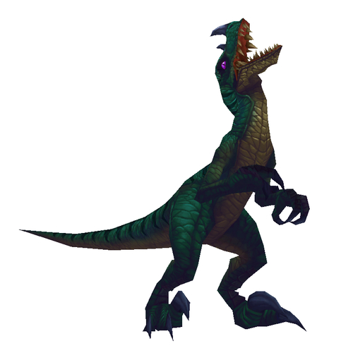 Bare Dark Green Raptor