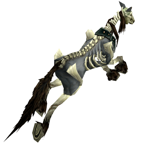 Unsaddled Grey Skeletal Horse