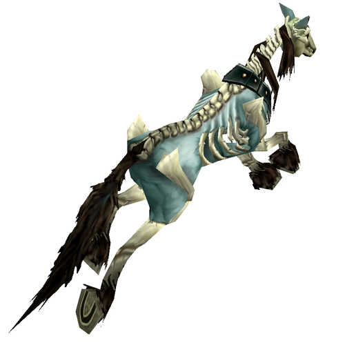 Unsaddled Blue Skeletal Horse