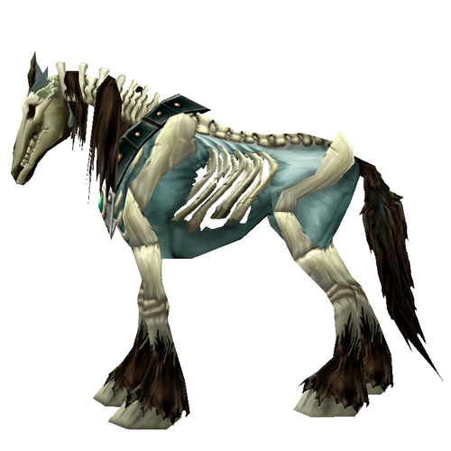 Unsaddled Blue Skeletal Horse