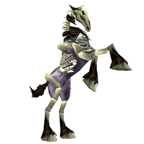 Unsaddled Purple Skeletal Horse