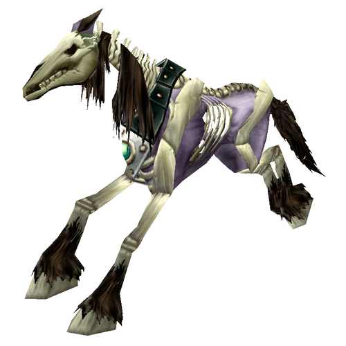 Unsaddled Purple Skeletal Horse