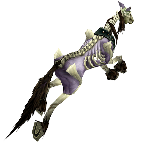 Unsaddled Purple Skeletal Horse