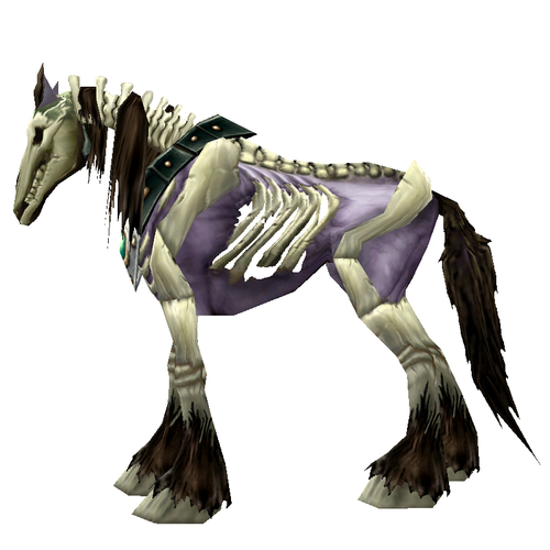 Unsaddled Purple Skeletal Horse