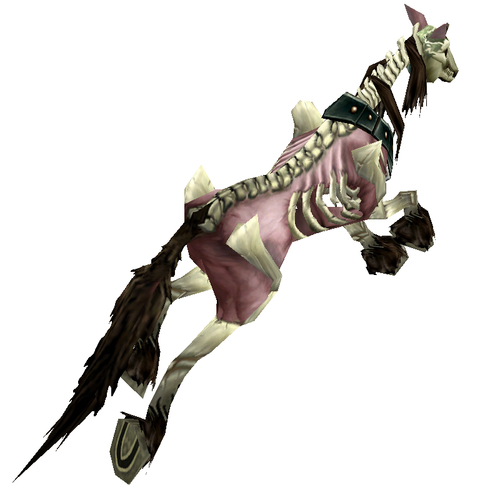 Unsaddled Red Skeletal Horse