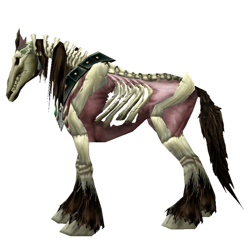 Unsaddled Red Skeletal Horse