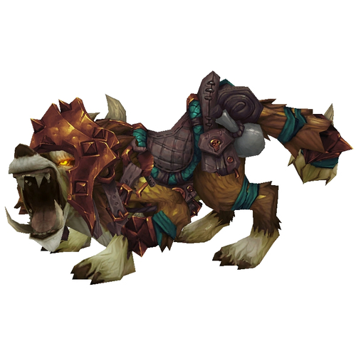 Armoured Orange Draenor Wolf