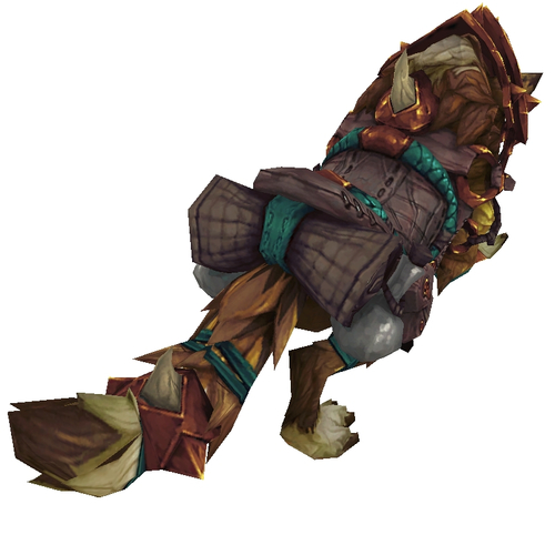 Armoured Orange Draenor Wolf