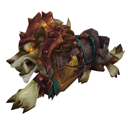 Armoured Orange Draenor Wolf