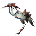 Albino Riding Crane