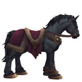 Black Horse w/ Burgundy Saddle